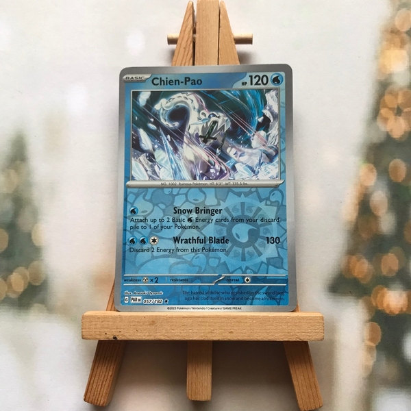 Thẻ hình Pokemon Chien-Pao 057/182 - Lá bài lẻ Paradox Rift Holo Rare Reverse Holo tiếng Anh chính hãng ảnh 2