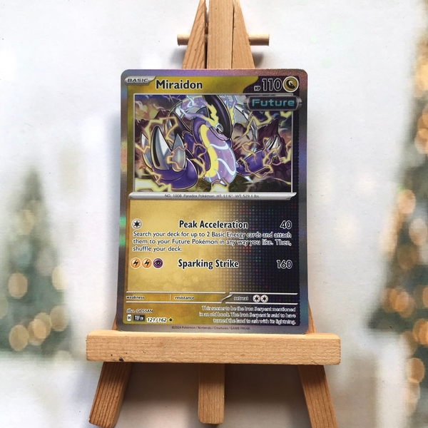 Thẻ hình Pokemon Miraidon 121/162 - Lá bài lẻ Temporal Forces Holo Rare Reverse Holo tiếng Anh chính hãng ảnh 4