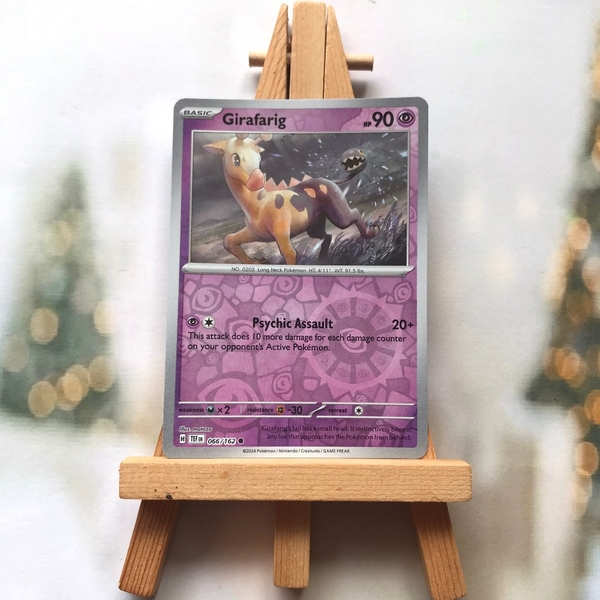 Thẻ hình Pokemon Girafarig 066/162 - Lá bài lẻ Temporal Forces Common Reverse Holo tiếng Anh chính hãng