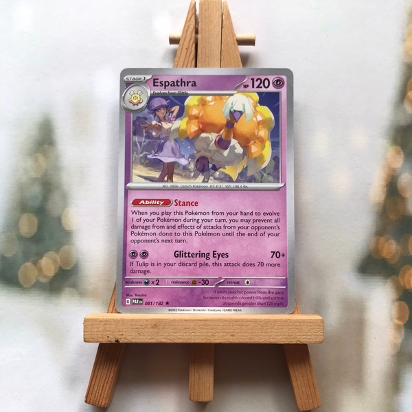 Thẻ hình Pokemon Espathra 081/182 - Lá bài lẻ Paradox Rift Holo Rare Reverse Holo tiếng Anh chính hãng