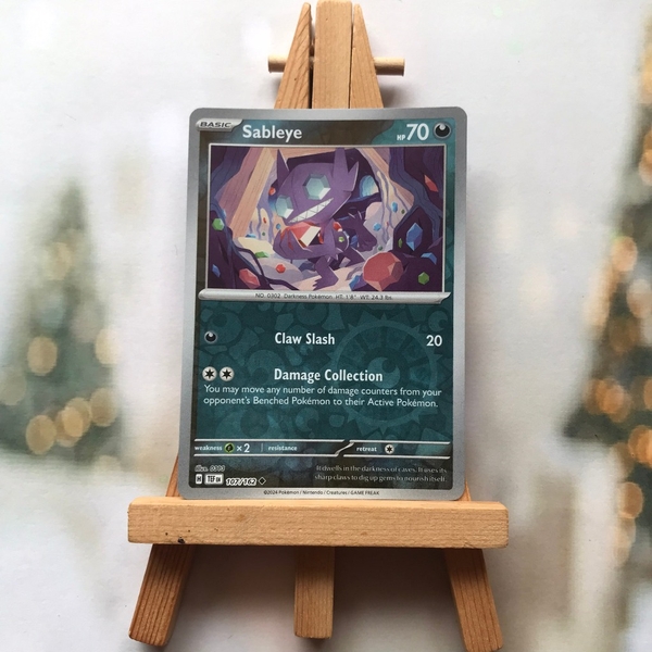 Thẻ hình Pokemon Sableye 107/162 - Lá bài lẻ Temporal Forces Uncommon Reverse Holo tiếng Anh chính hãng