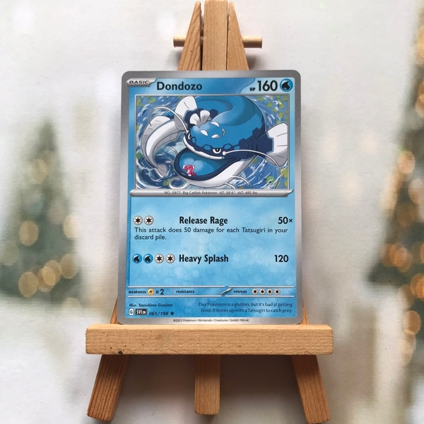 Thẻ hình Pokemon Dondozo 061/198 -Lá Bài Scarlet & Violet Base Set Reverse Holo Rare Deck Exclusive tiếng Anh chính hãng ảnh 3