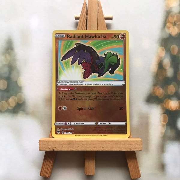 Thẻ hình Pokemon Radiant Hawlucha 081/189 - Lá bài lẻ Radiant Rare tiếng Anh chính hãng