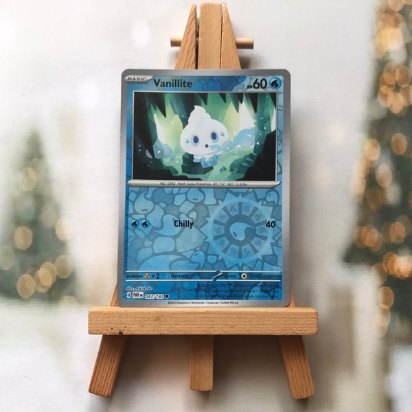 Thẻ hình Pokemon Vanillite 043/182 - Lá bài lẻ Paradox Rift Common Reverse Holo tiếng Anh chính hãng