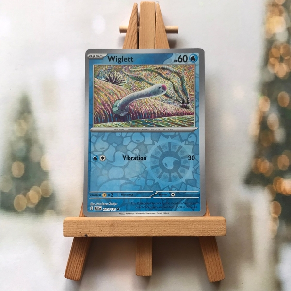 Thẻ hình Pokemon Wiglett 052/182 - Lá bài lẻ Paradox Rift Common Reverse Holo tiếng Anh chính hãng