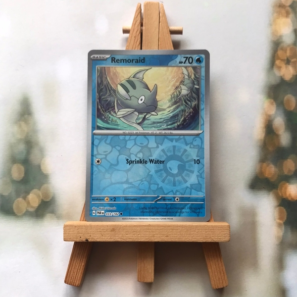 Thẻ hình Pokemon Remoraid 033/182 - Lá bài lẻ Paradox Rift Common Reverse Holo tiếng Anh chính hãng