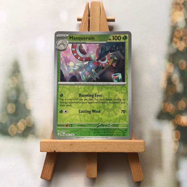 Thẻ hình Pokemon Masquerain 002/182 - Lá bài lẻ Paradox Rift Uncommon Reverse Holo tiếng Anh chính hãng