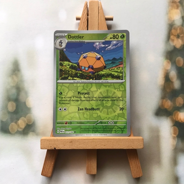 Thẻ hình Pokemon Dottler 011/182 - Lá bài lẻ Paradox Rift Common Reverse Holo tiếng Anh chính hãng