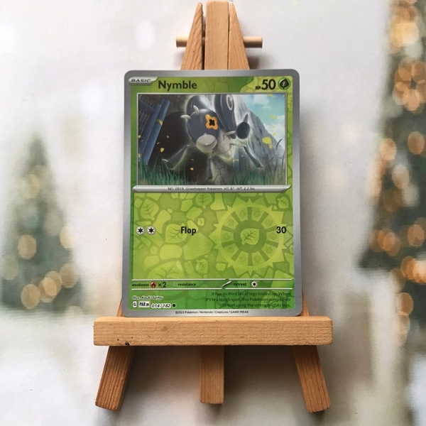 Thẻ hình Pokemon Nymble 014/182 - Lá bài lẻ Paradox Rift Common Reverse Holo tiếng Anh chính hãng