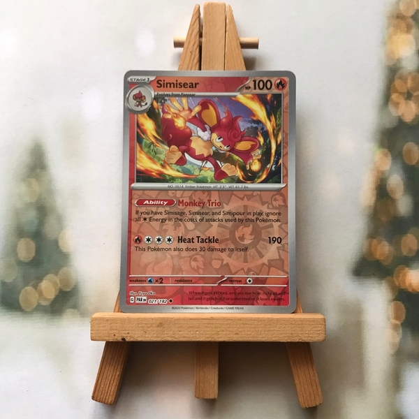Thẻ hình Pokemon Simisear 021/182 - Lá bài lẻ Paradox Rift Uncommon Reverse Holo tiếng Anh chính hãng