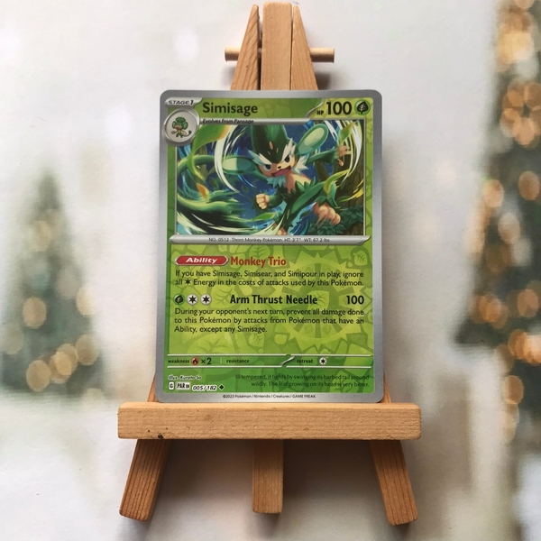 Thẻ hình Pokemon Simisage 005/182 - Lá bài lẻ Paradox Rift Uncommon Reverse Holo tiếng Anh chính hãng