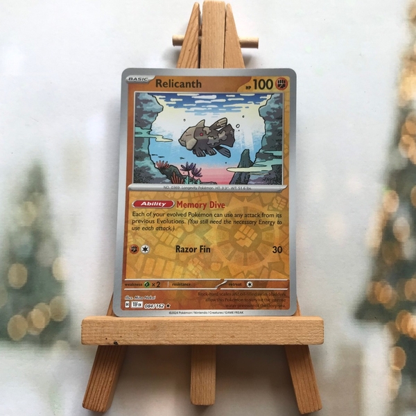 Thẻ hình Pokemon Relicanth 084/162 - Lá bài lẻ Temporal Forces Holo Rare Reverse Holo tiếng Anh chính hãng ảnh 3