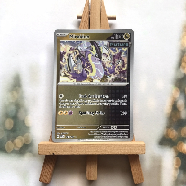 Thẻ hình Pokemon Miraidon 121/162 - Lá bài lẻ Temporal Forces Holo Rare Reverse Holo tiếng Anh chính hãng ảnh 3
