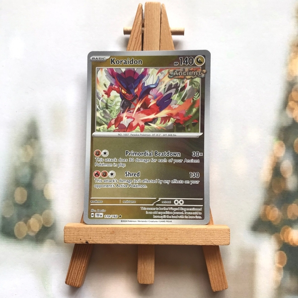 Thẻ hình Pokemon Koraidon 119/162 - Lá bài lẻ Temporal Forces Holo Rare Reverse Holo tiếng Anh chính hãng ảnh 2