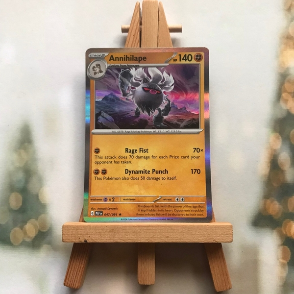 Thẻ hình Pokemon Annihilape 047/091 - Lá bài lẻ Paldean Fates Holo Rare Reverse Holo tiếng Anh chính hãng