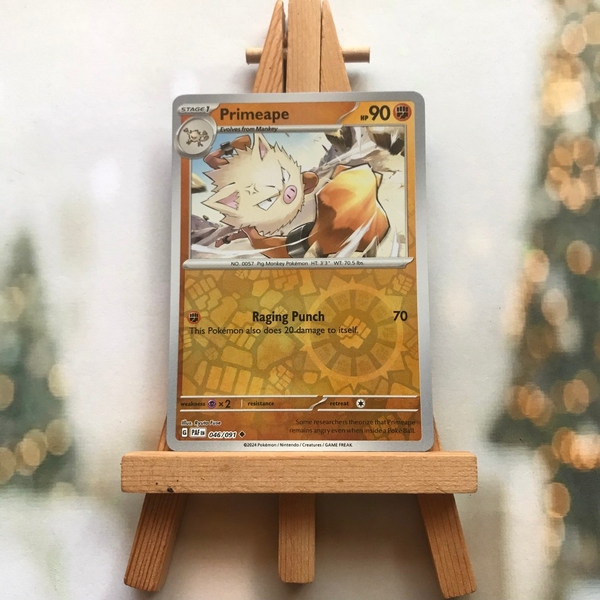Thẻ hình Pokemon Primeape 046/091 - Lá bài lẻ Paldean Fates Uncommon Reverse Holo tiếng Anh chính hãng