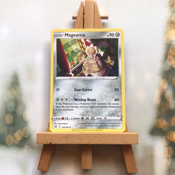 Thẻ hình Pokemon Magearna 128/196 - Lá bài lẻ Lost Origin Rare Reverse Holo tiếng Anh chính hãng