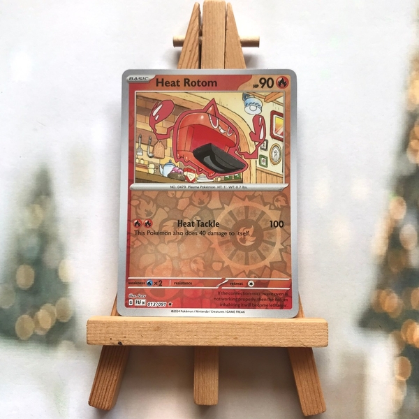 Thẻ hình Pokemon Heat Rotom 013/091 - Lá bài lẻ Paldean Fates Rare Reverse Holo tiếng Anh ảnh 2