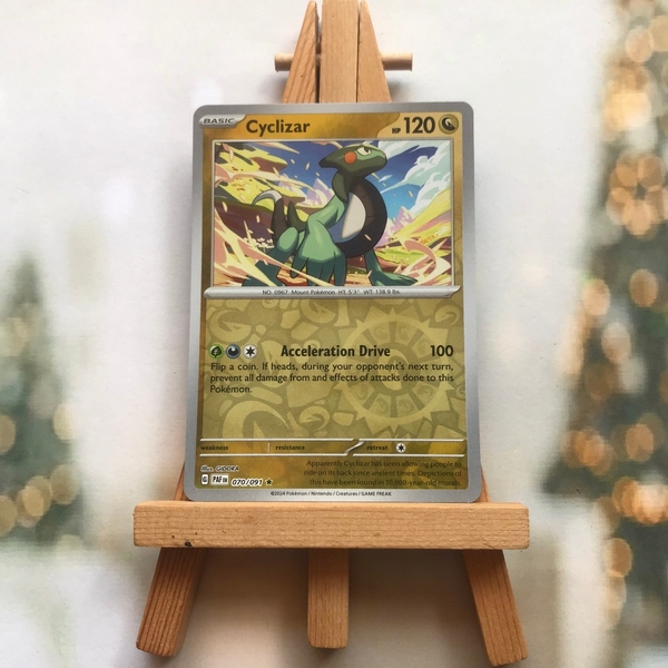 Thẻ hình Pokemon Cyclizar 070/091 - Lá bài lẻ Paldea Fates Rare Reverse Holo tiếng Anh ảnh 2