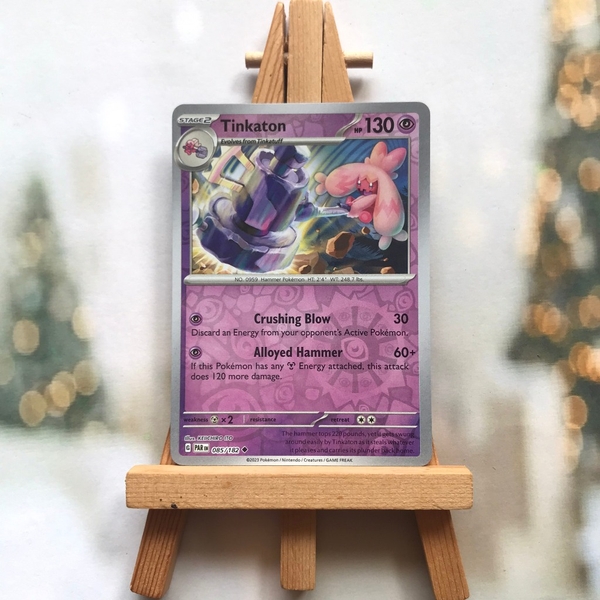 Thẻ hình Pokemon Tinkaton 085/182 - Lá bài lẻ Paradox Rift Uncommon Reverse Holo tiếng Anh chính hãng