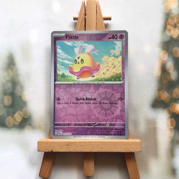 Thẻ hình Pokemon Flittle 079/182 - Lá bài lẻ Paradox Rift Common Reverse Holo tiếng Anh chính hãng