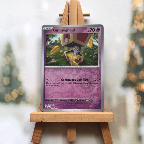 Thẻ hình Pokemon Gimmighoul 088/182 - Lá bài lẻ Paradox Rift Common Reverse Holo tiếng Anh chính hãng