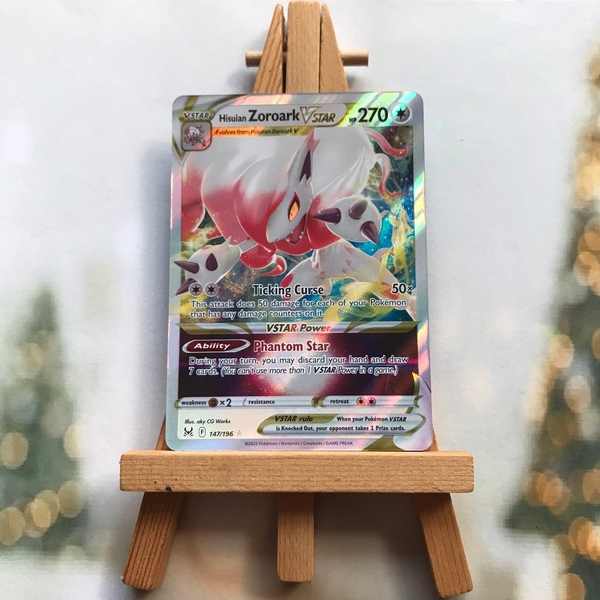 Thẻ hình Pokemon Hisuian Zoroark VSTAR 147/196 - Lá bài lẻ Lost Origin Ultra Rare tiếng Anh chính hãng
