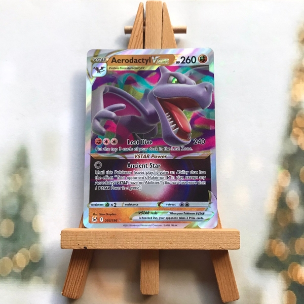 Thẻ hình Pokemon Aerodactyl VSTAR 093/196 - Lá bài lẻ Lost Origin Ultra Rare tiếng Anh chính hãng ảnh 2