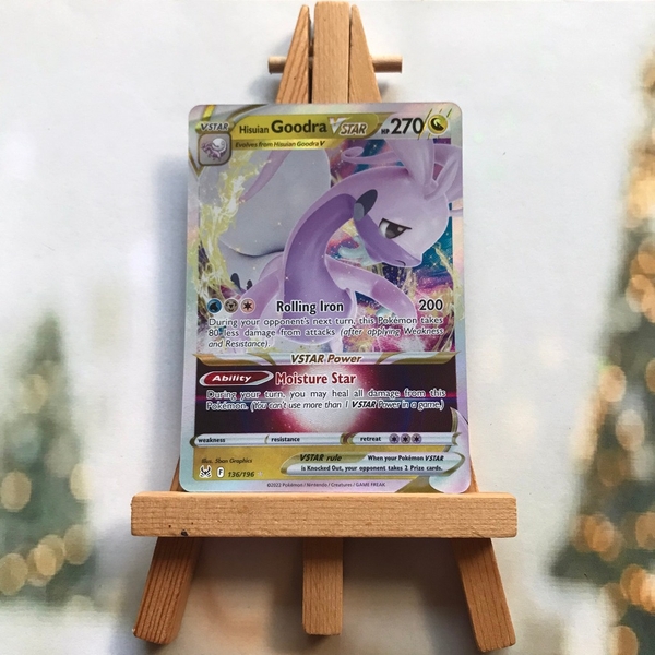 Thẻ hình Pokemon Hisuian Goodra VSTAR 136/196 - Lá bài lẻ Lost Origin Ultra Rare tiếng Anh chính hãng