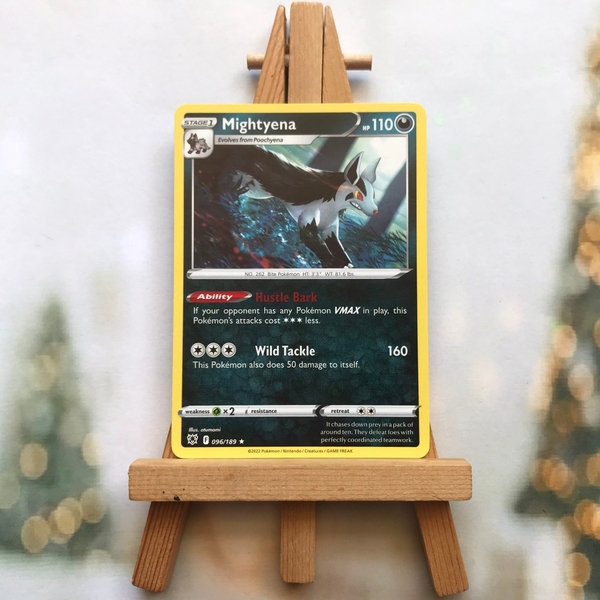 Thẻ hình Pokemon Mightyena 096/189 - Lá bài lẻ Sword & Shield: Astral Radiance Rare tiếng Anh chính hãng