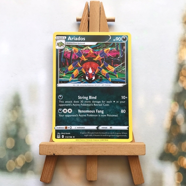 Thẻ hình Pokemon Ariados 113/196 - Lá bài lẻ Sword & Shield: Lost Origin Rare tiếng Anh chính hãng