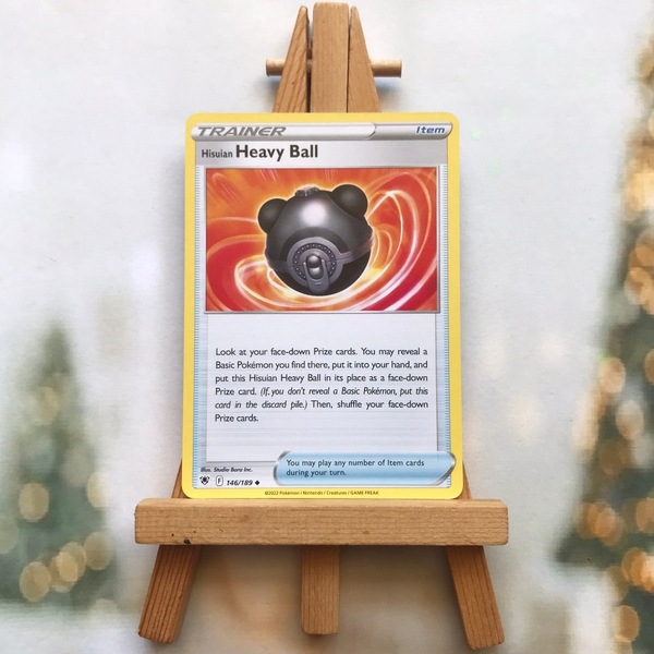 Thẻ hình Pokemon Hisuian Heavy Ball 146/189 - Lá bài lẻ Uncommon Reverse Holo tiếng Anh chính hãng ảnh 3
