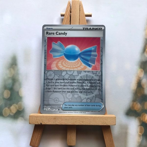Thẻ hình Pokemon Rare Candy 089/091 - Lá bài lẻ Paldean Fates Common Reverse Holo tiếng Anh chính hãng