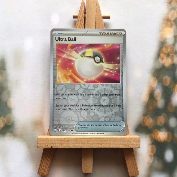 Thẻ hình Pokemon Ultra Ball 091/091 - Lá bài lẻ Paldean Fates Uncommon Reverse Holo tiếng Anh chính hãng