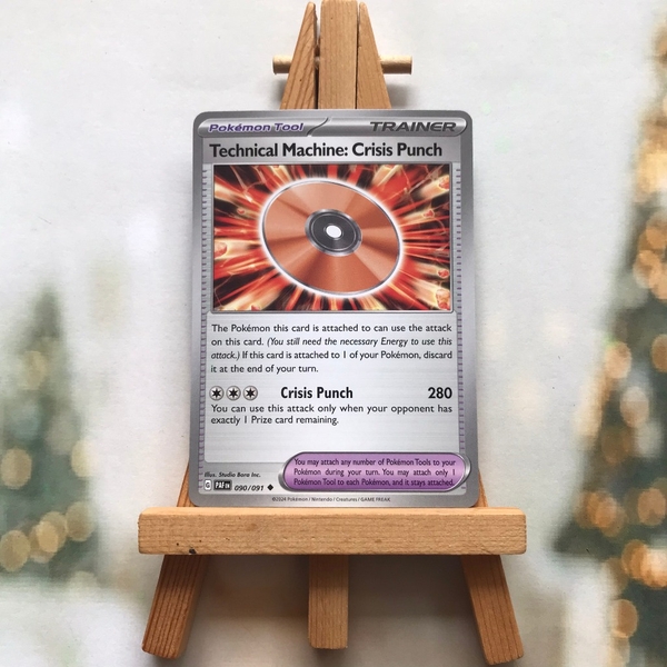 Thẻ hình Pokemon Technical Machine: Crisis Punch 090/091 - Lá bài lẻ Paldean Fates Uncommon Reverse Holo tiếng Anh chính hãng ảnh 3