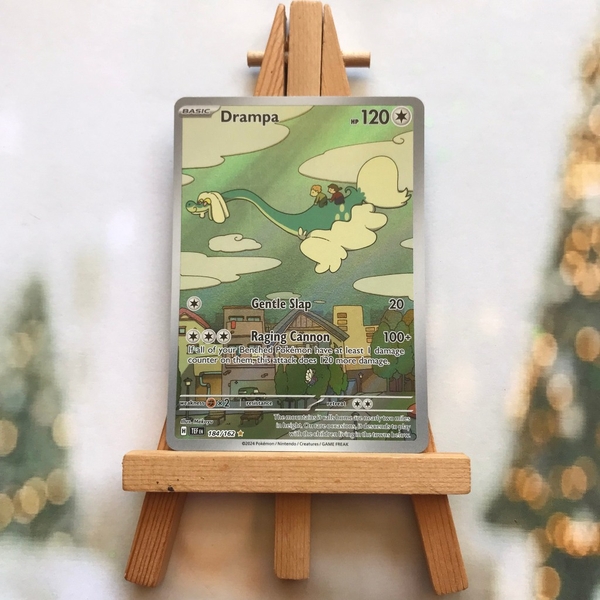 Thẻ hình Pokemon Drampa 184/162 - Lá bài lẻ Scarlet and Violet Twilight MasqueradeIllustration Rare tiếng Anh chính hãng