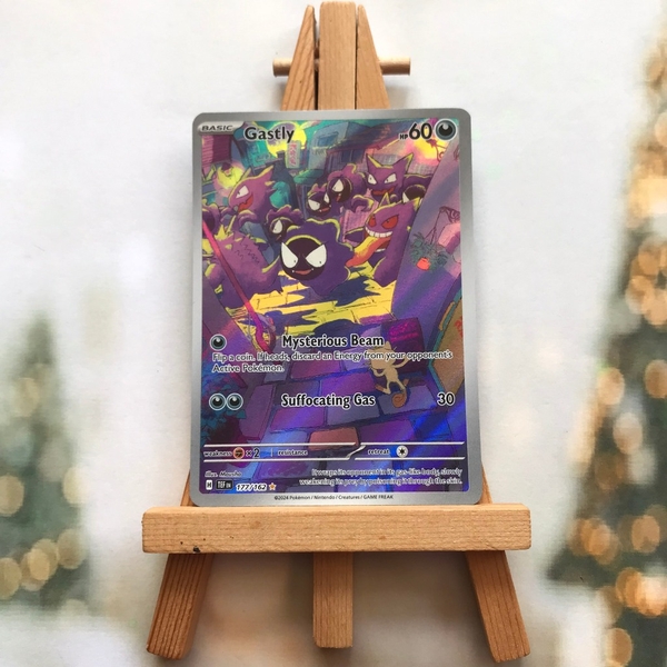 Thẻ hình Pokemon Gastly 177/162 - Lá bài lẻ Temporal Forces Illustration Rare tiếng Anh chính hãng