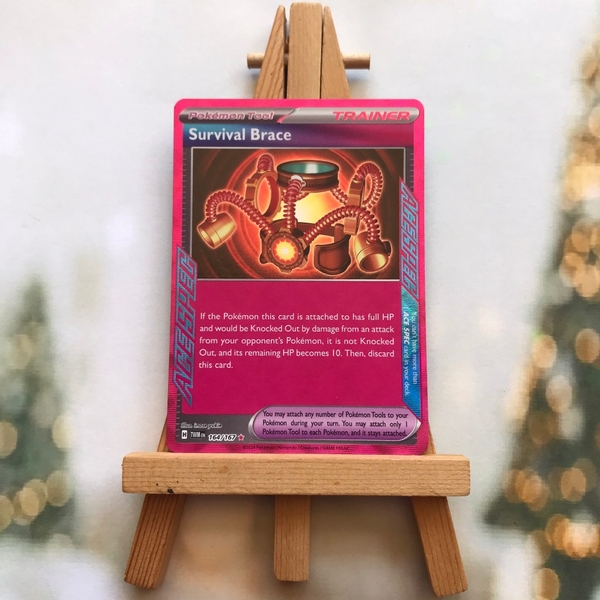 Thẻ hình Pokemon Survival Brace 164/167 - Lá bài lẻ Twilight Masquerade Ace Spec Rare tiếng Anh chính hãng