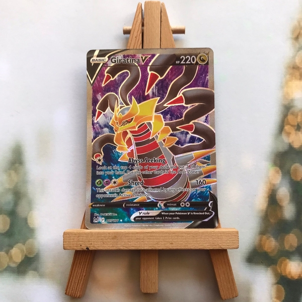 Thẻ hình Pokemon Giratina V 185/196 - Lá bài lẻ Lost Origin Full Art Ultra Rare tiếng Anh chính hãng