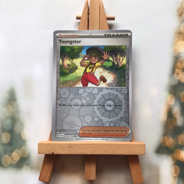Thẻ hình Pokemon Youngster 198/198 - Lá bài lẻ Scarlet & Violet Base Set Uncommon Reverse Holo tiếng Anh chính hãng