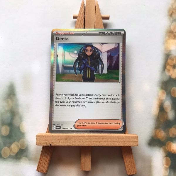 Thẻ hình Pokemon Geeta 188/197 - Lá bài lẻ Obsidian Flames Holo Rare Reverse Holo tiếng Anh chính hãng ảnh 4