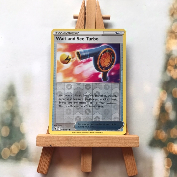 Thẻ hình Pokemon Wait and See Turbo 158/189 - Lá bài lẻ Astral Radiance Reverse Holo tiếng Anh chính hãng ảnh 2