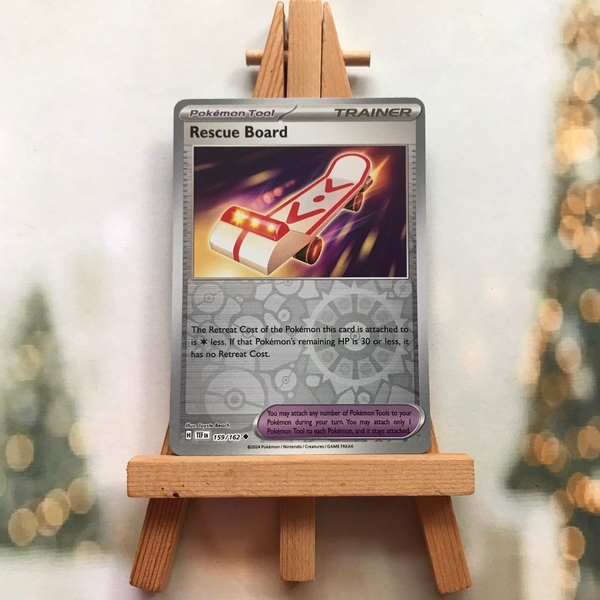 Thẻ hình Pokemon Rescue Board 159/162 - Lá bài lẻ Temporal Forces Uncommon Reverse Holo tiếng Anh chính hãng ảnh 2