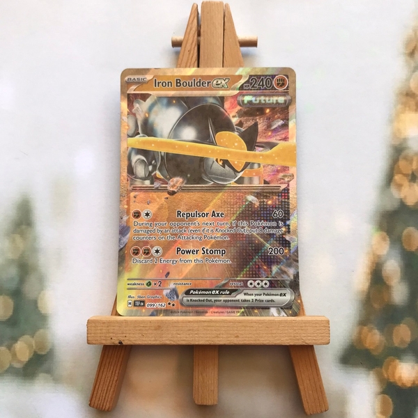 Thẻ hình Pokemon Iron Boulder ex 099/162 - Lá bài Scarlet & Violet: Temporal Forces Ultra Rare tiếng Anh chính hãng