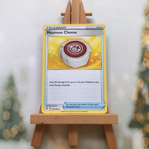 Thẻ hình Pokemon Moomoo Cheese 156/185 - Lá bài lẻ Uncommon tiếng Anh chính hãng