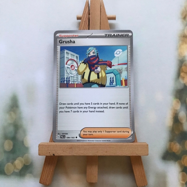 Thẻ hình Pokemon Grusha 184/193 - Lá bài Scarlet & Violet: Paldea Evolved Uncommon Reverse Holo tiếng Anh chính hãng ảnh 3