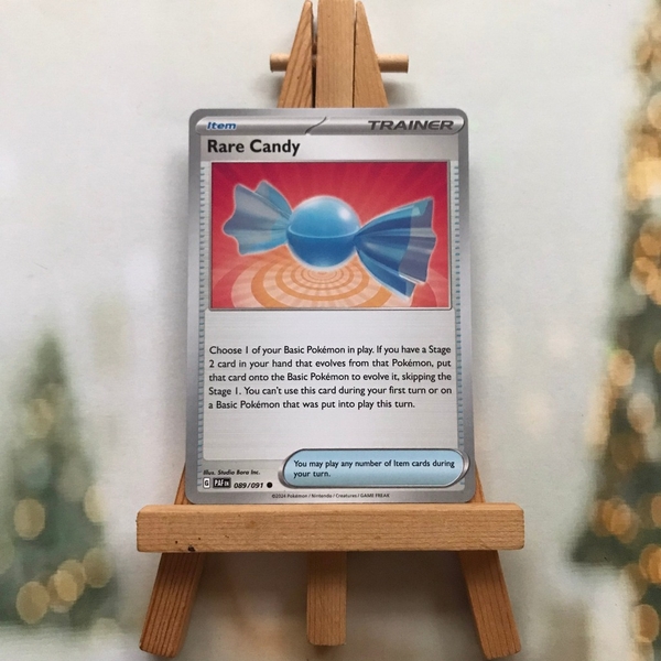 Thẻ hình Pokemon Rare Candy 089/091 - Lá bài lẻ Paldean Fates Common Reverse Holo tiếng Anh chính hãng ảnh 4