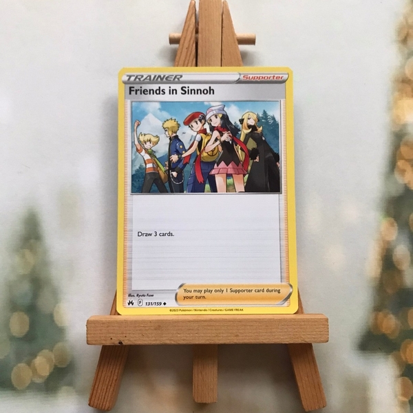 Thẻ hình Pokemon Friends in Sinnoh 131/159 - Lá bài lẻ Crown Zenith Uncommon Reverse Holo tiếng Anh chính hãng ảnh 4