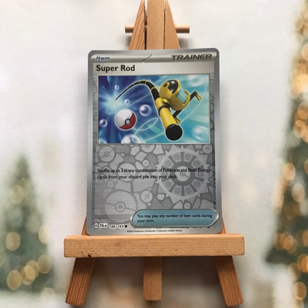Thẻ hình Pokemon Super Rod 188/193 - Lá bài lẻ Paldea Evolved Common Reverse Holo tiếng Anh chính hãng ảnh 2