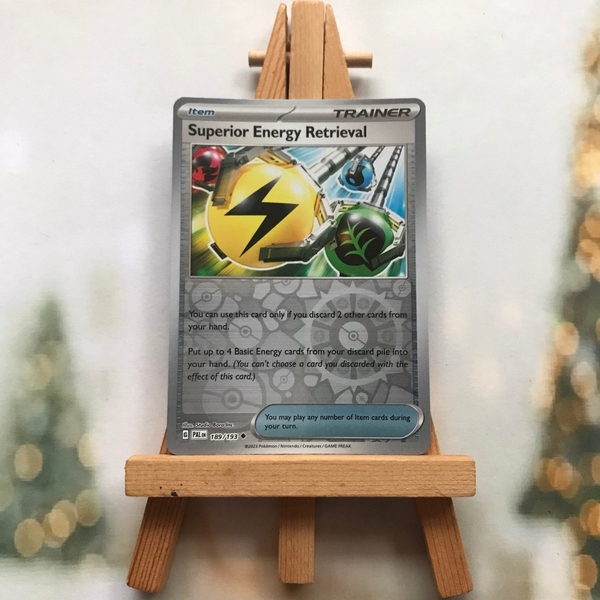 Thẻ hình Pokemon Superior Energy Retrieval 189/193 - Lá bài lẻ SVE Paldea Evoled Uncommon Reverse Holo tiếng Anh ảnh 2